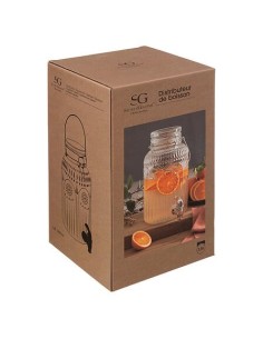 Dispenser per bevande Mona 3,8 l in vetro trasparente | shopincasa.it