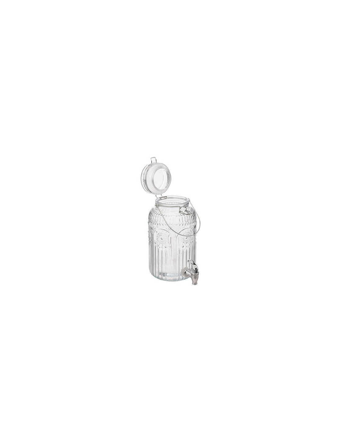 Dispenser per bevande Mona 3,8 l in vetro trasparente | shopincasa.it