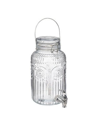 Dispenser per bevande Mona 3,8 l in vetro trasparente | shopincasa.it