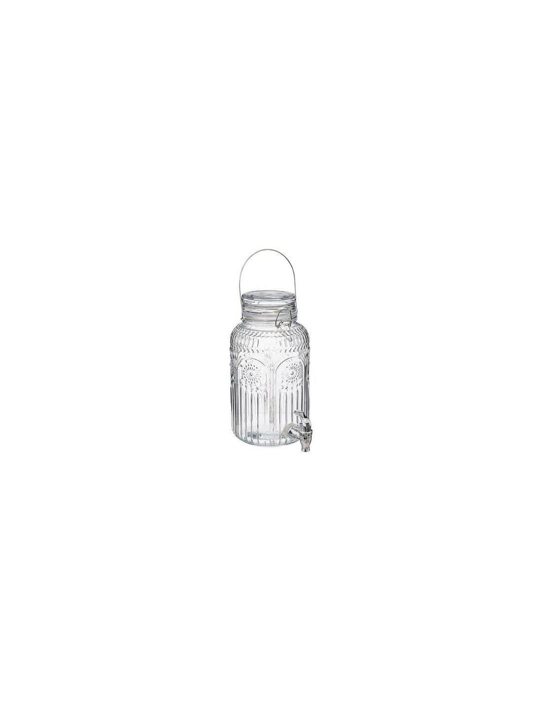 Dispenser per bevande Mona 3,8 l in vetro trasparente | shopincasa.it