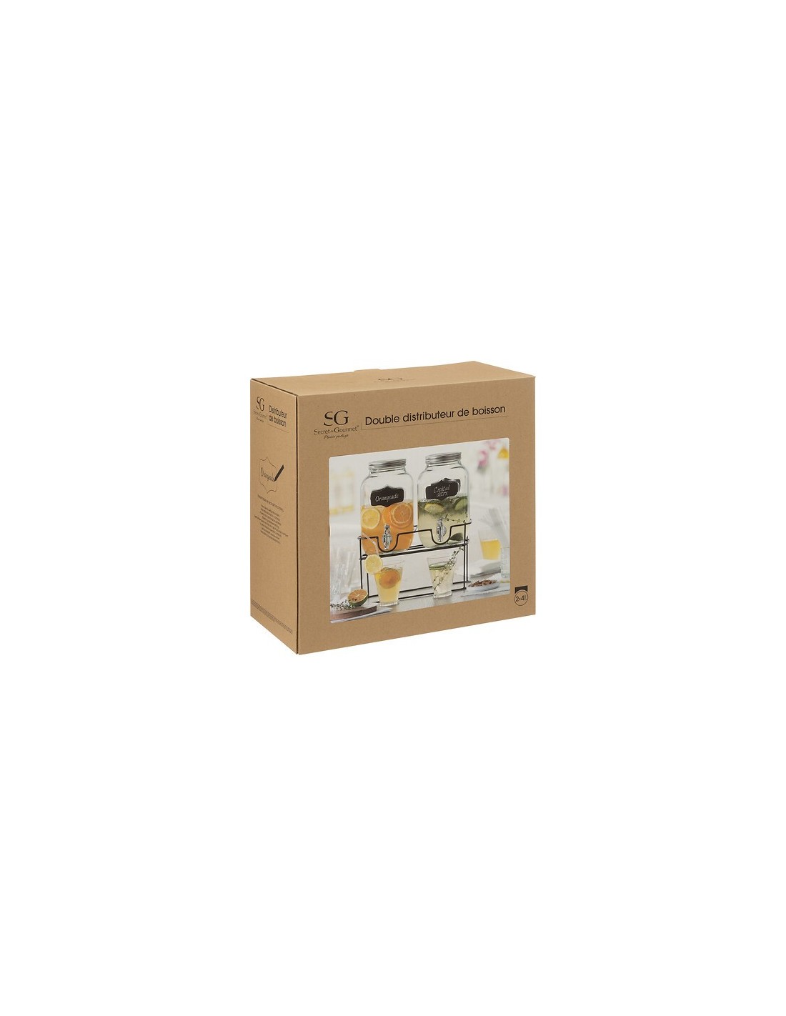 Set 2 dispenser per bevande 4 l con supporto in acciaio | shopincasa.it