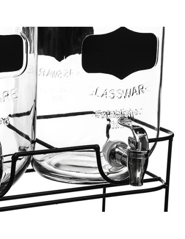Set 2 dispenser per bevande 4 l con supporto in acciaio | shopincasa.it