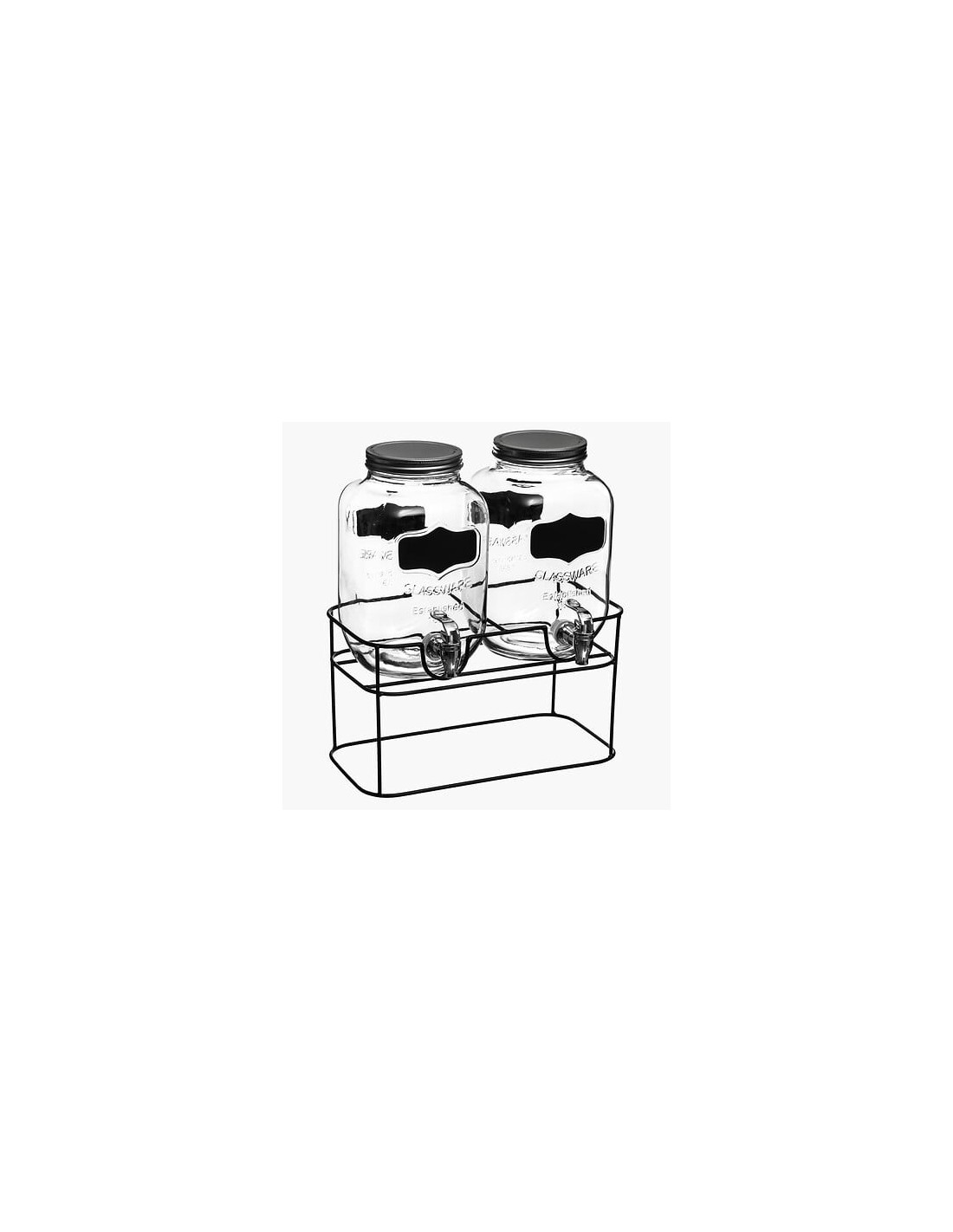 Set 2 dispenser per bevande 4 l con supporto in acciaio | shopincasa.it
