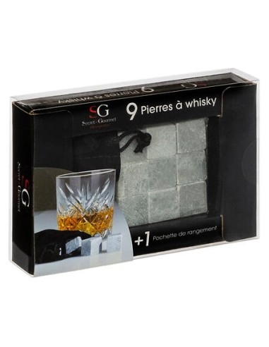 Set 9 pietre da whisky in pietra ollare | shopincasa.it