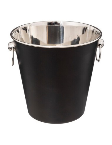 Secchiello per champagne legno di mango nero | shopincasa.it