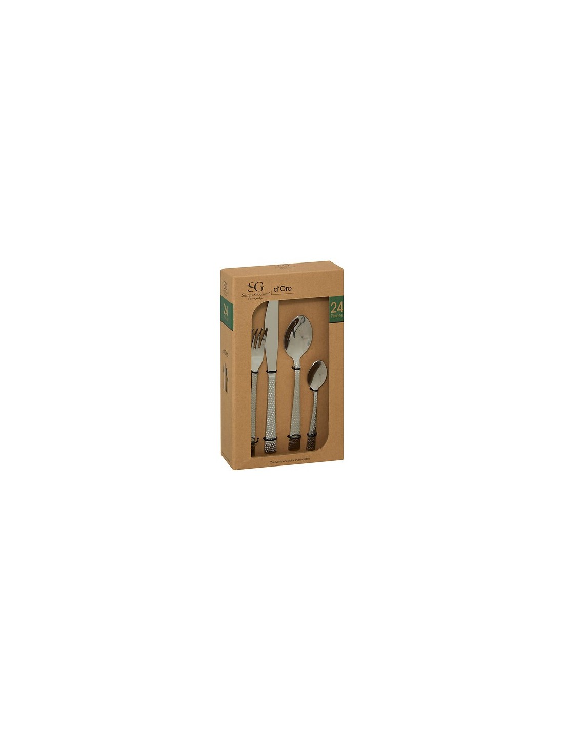 Servizio posate 24 pezzi D'oro acciaio inox | shopincasa.it