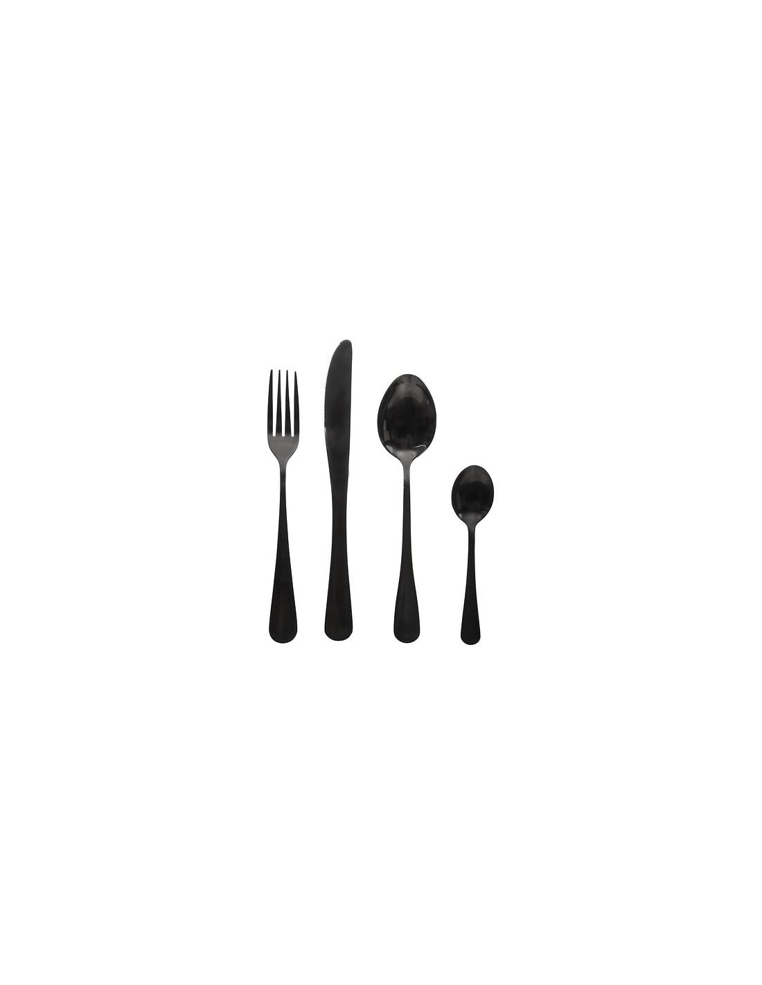 Servizio posate 16 pezzi Shadow acciaio inox nero | shopincasa.it