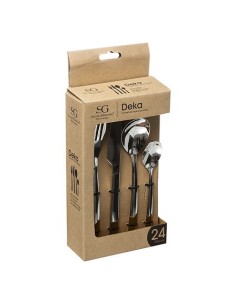 Servizio posate 24 pezzi Deka acciaio inox | shopincasa.it