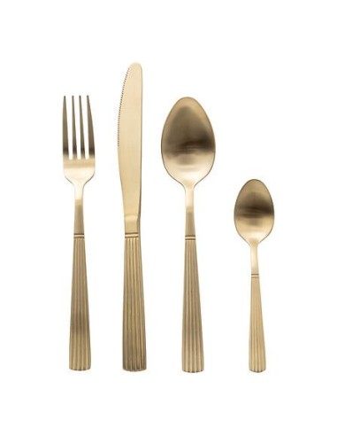 Servizio posate 24 pezzi Tamara acciaio inox champagne | shopincasa.it