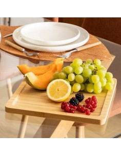 Piatto di presentazione Rio quadrato 25 x 25 cm in bambù | shopincasa.it