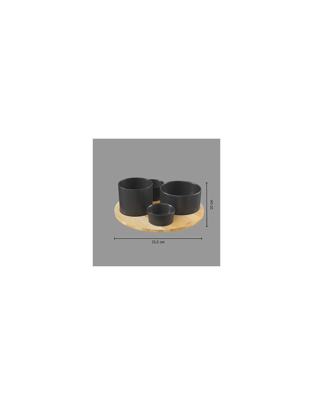 Set aperitivo 5 pezzi bambù nero | shopincasa.it