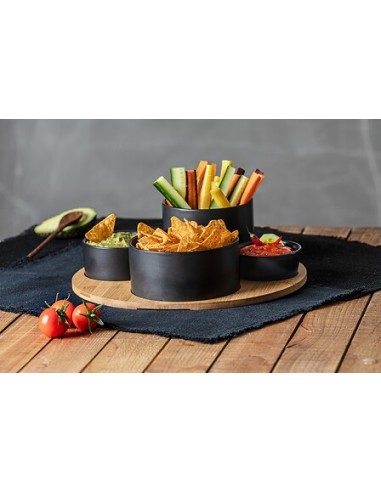 Set aperitivo 5 pezzi bambù nero | shopincasa.it