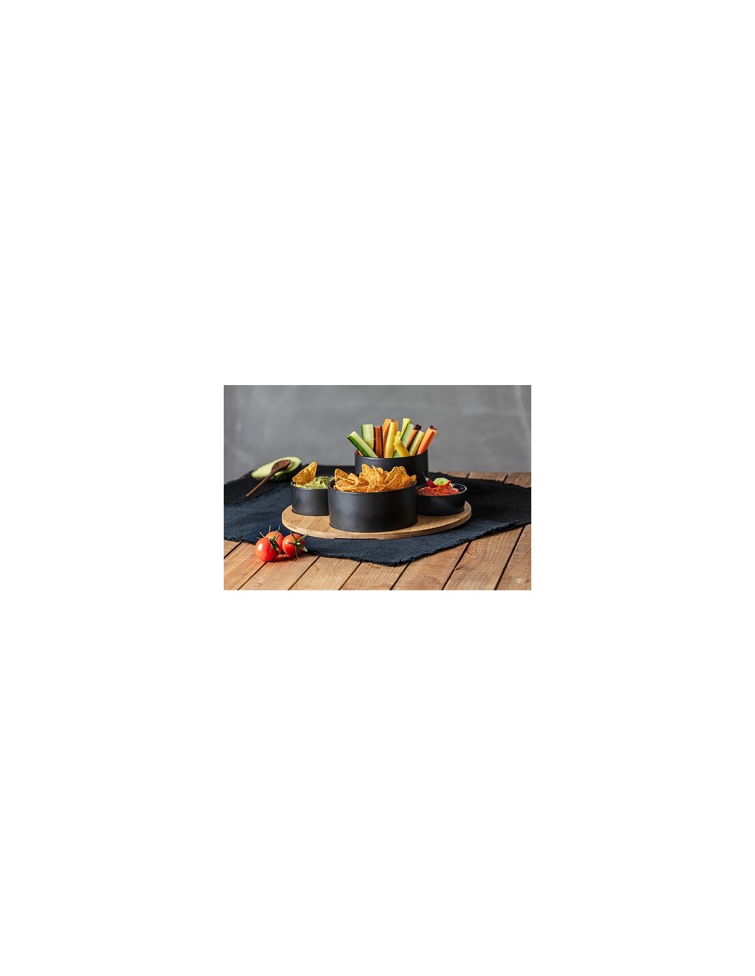 Set aperitivo 5 pezzi bambù nero | shopincasa.it
