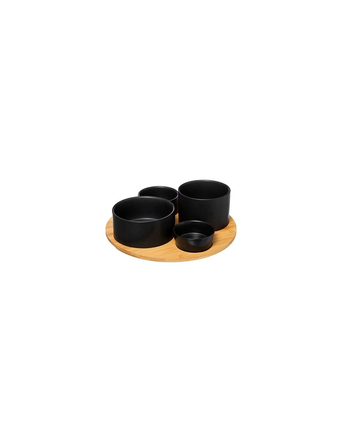 Set aperitivo 5 pezzi bambù nero | shopincasa.it