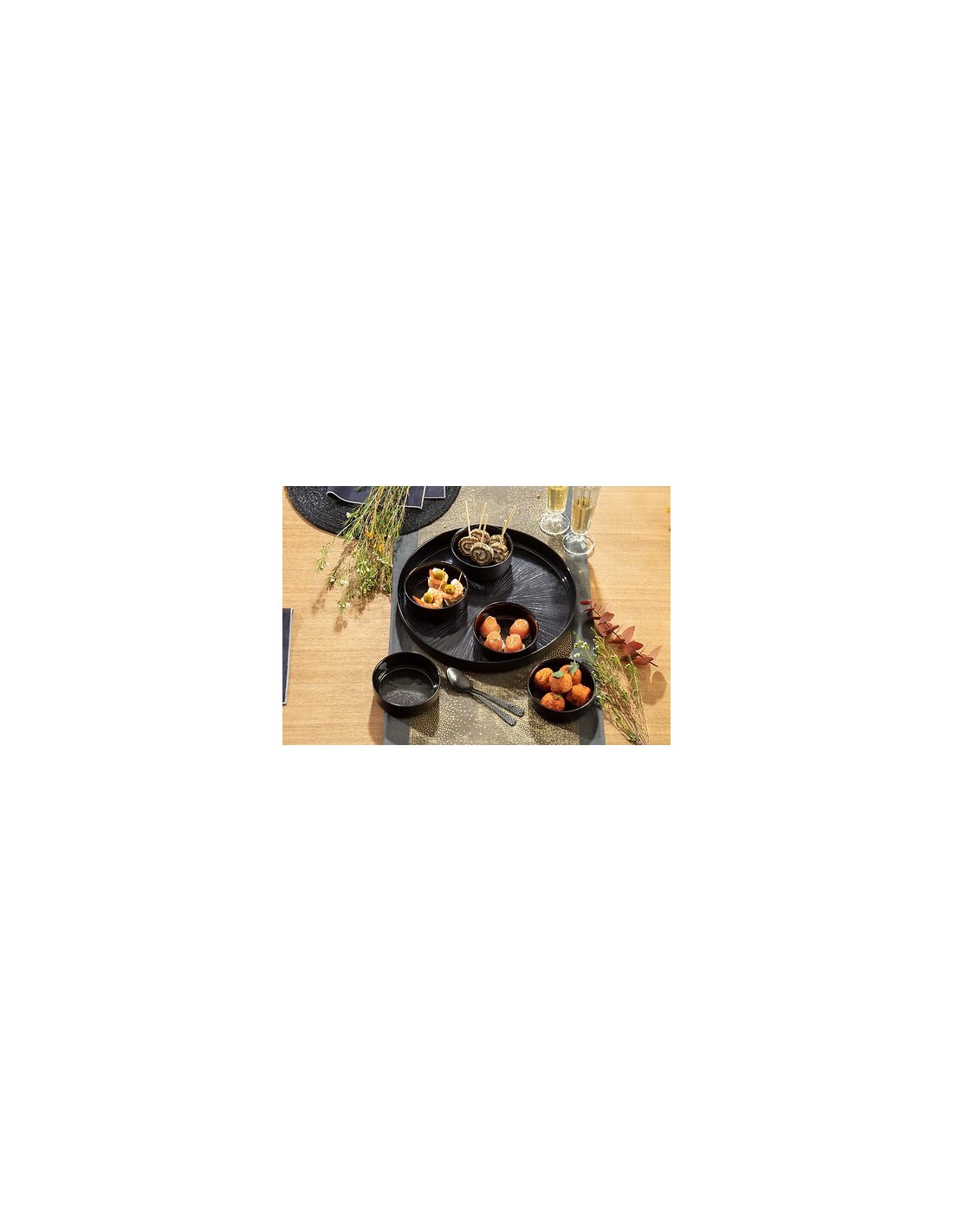 Set aperitivo Astra 6 pezzi nero | shopincasa.it