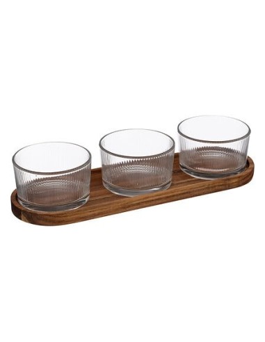 Set aperitivo Nala 4 pezzi marrone | shopincasa.it