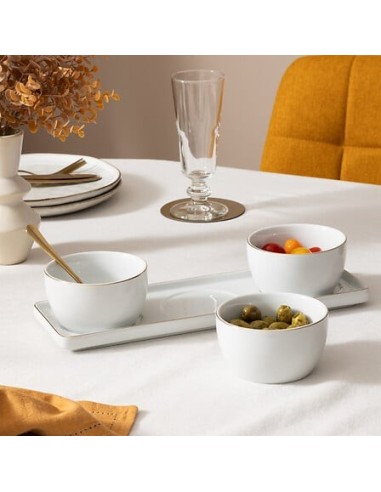 Set da aperitivo Arya 4 pezzi in ceramica | shopincasa.it