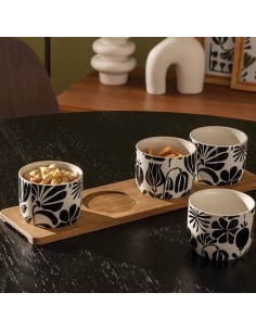 Set aperitivo Twisted Lime 5 pezzi in acacia | shopincasa.it
