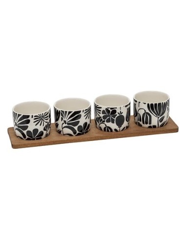 Set aperitivo Twisted Lime 5 pezzi in acacia | shopincasa.it