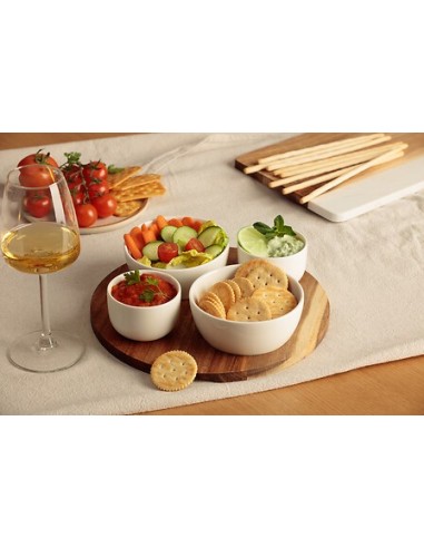Servizio aperitivo 5 pezzi Elegance bianco | shopincasa.it