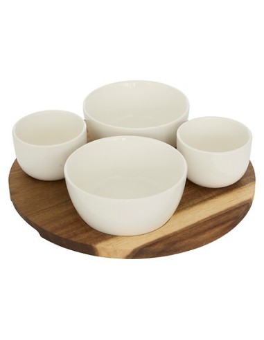 Servizio aperitivo 5 pezzi Elegance bianco | shopincasa.it