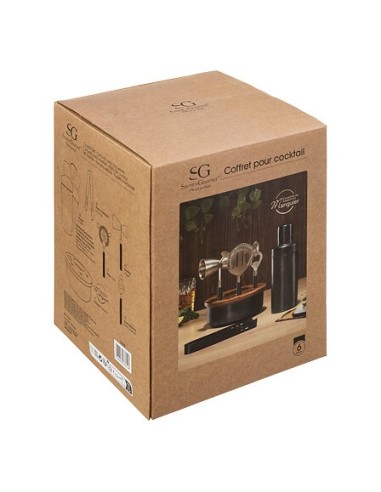 Set per cocktail in legno di mango nero | shopincasa.it