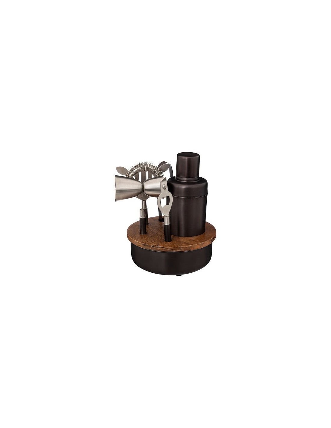 Set per cocktail in legno di mango nero | shopincasa.it
