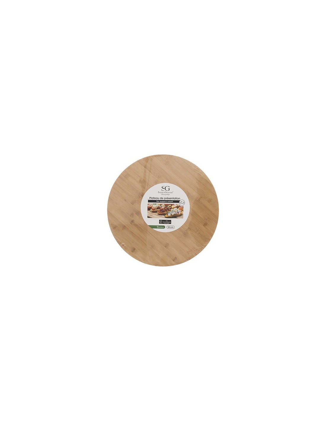 Piatto girevole 50 cm in bambù | shopincasa.it