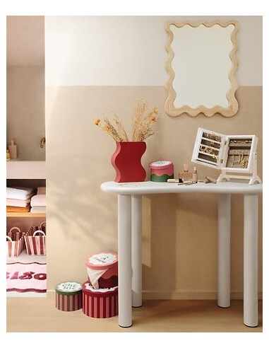 MOBILETTI E CONSOLE: vendita online Consolle Olao, L. 100 cm, P. 40 cm, A. 80 cm, pino e MDF avorio in offerta