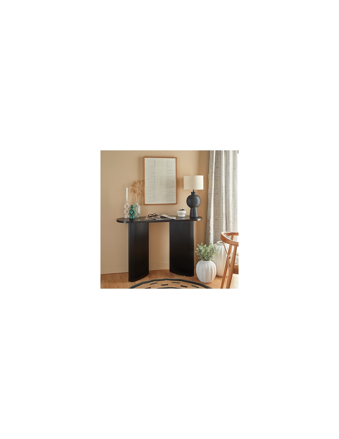 MOBILETTI E CONSOLE: vendita online Console Olova, L. 120 cm, P. 40 cm, A. 80 cm, MDF nero in offerta