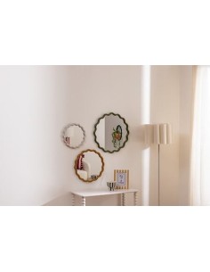 SPECCHI: vendita online Set 3 specchi rotondi ondulati Judy, plastica, L. 50 cm, P. 1,8 cm, A. 50 cm in offerta