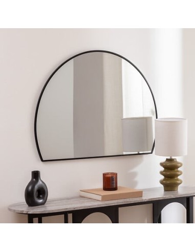 SPECCHI: vendita online Specchio Alice, L. 90 cm, P. 1,6 cm, A. 65 cm, metallo nero in offerta