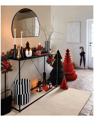 SPECCHI: vendita online Specchio Alice, L. 90 cm, P. 1,6 cm, A. 65 cm, metallo nero in offerta