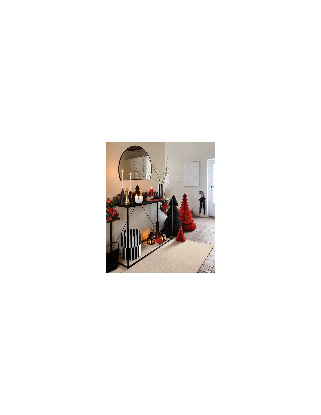 SPECCHI: vendita online Specchio Alice, L. 90 cm, P. 1,6 cm, A. 65 cm, metallo nero in offerta