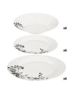 Set stoviglie 18 pezzi Bianco Floreale | shopincasa.it