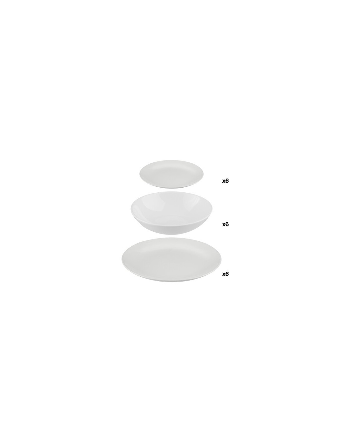 Set stoviglie 18 pezzi Colorama bianco | shopincasa.it