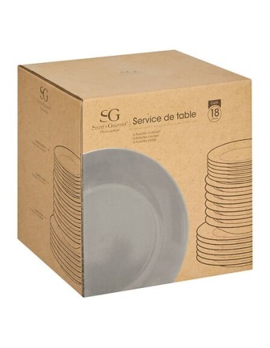 Set stoviglie 18 pezzi Colorama grigio | shopincasa.it