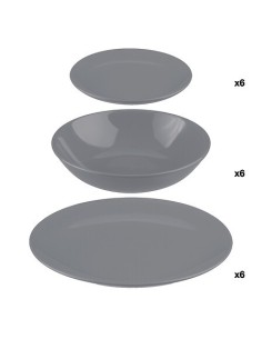 Set stoviglie 18 pezzi Colorama grigio | shopincasa.it