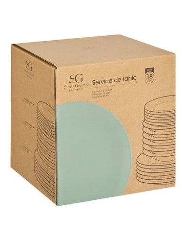 Set stoviglie 18 pezzi Colorama verde menta | shopincasa.it