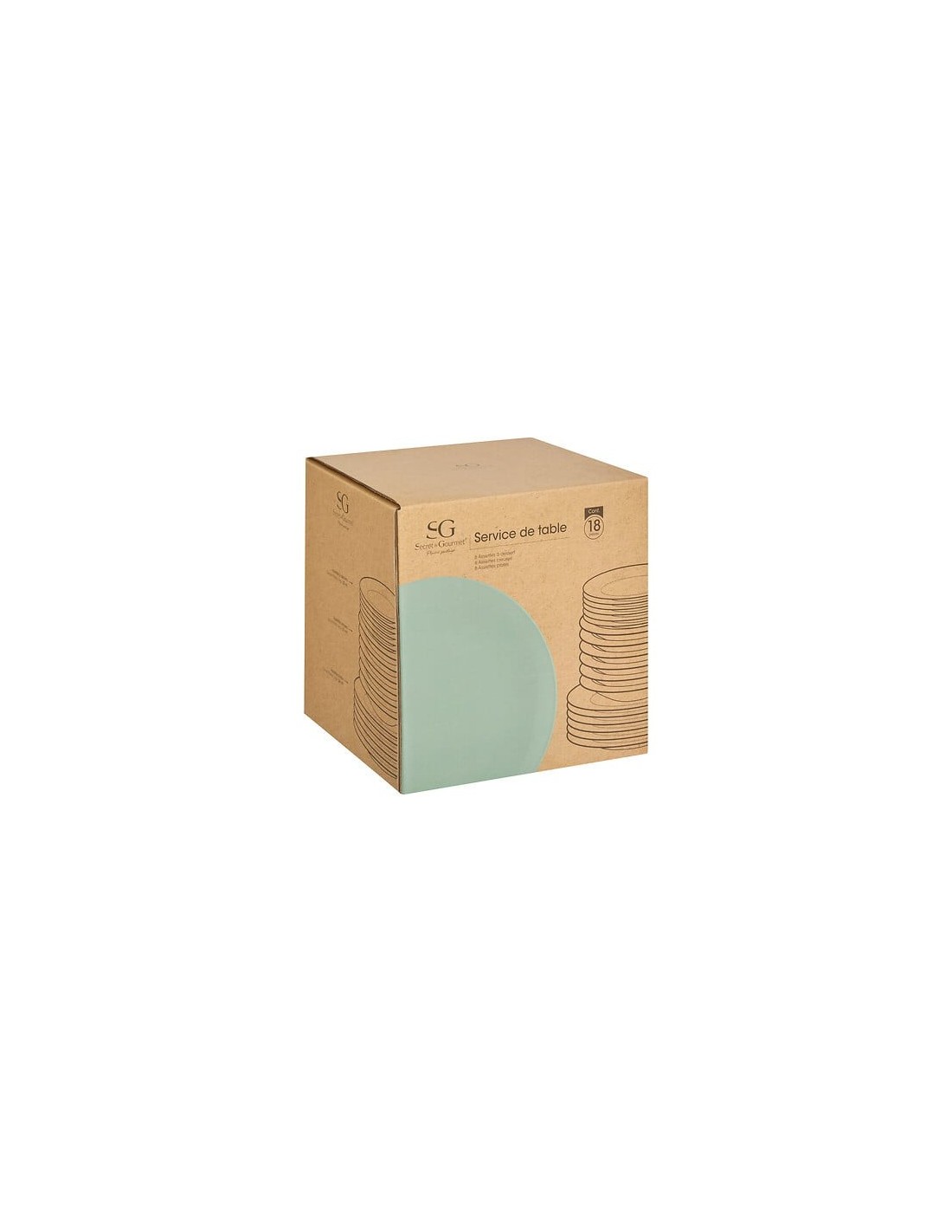 Set stoviglie 18 pezzi Colorama verde menta | shopincasa.it