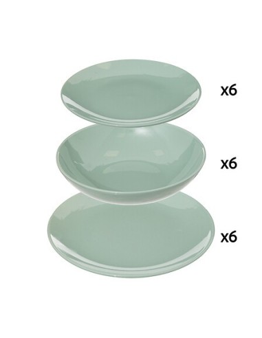 Set stoviglie 18 pezzi Colorama verde menta | shopincasa.it