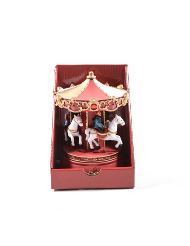 GIOSTRA CAROSELLO PLASTICA MUSICA LUCI E MOVIMENTO 13X13X18,5CM