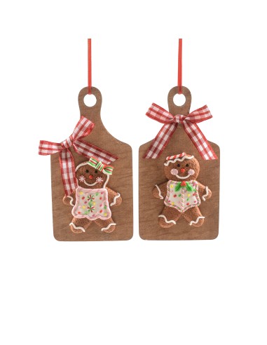 SFERE E PENDAGLI: vendita online Pendente di Natale in argilla 7,5x14 cm assortito, La magia di natale per alberi, decorazion...