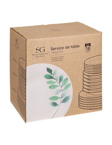 Servizio da tavola 18 pezzi Vegetal in porcellana | shopincasa.it