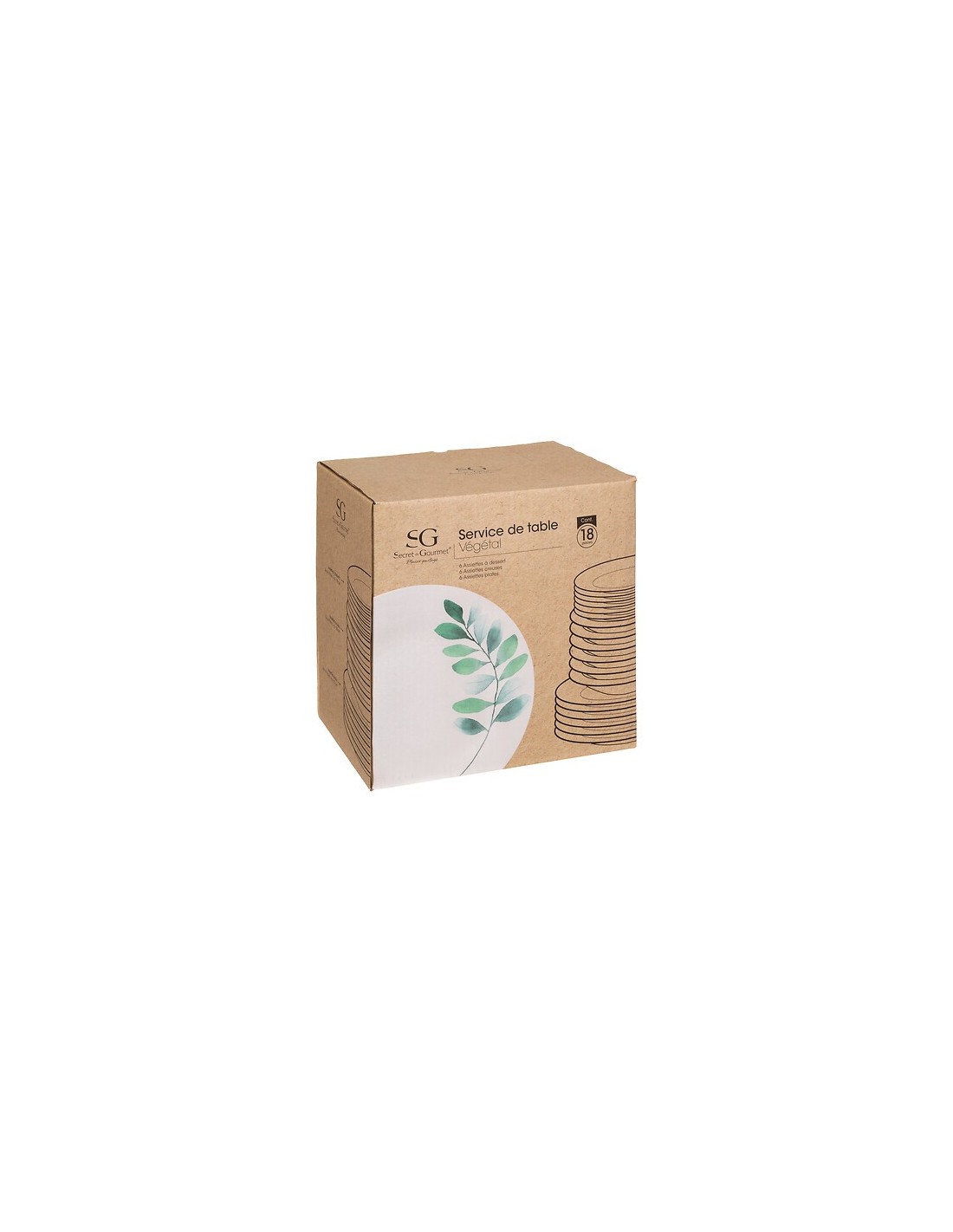 Servizio da tavola 18 pezzi Vegetal in porcellana | shopincasa.it