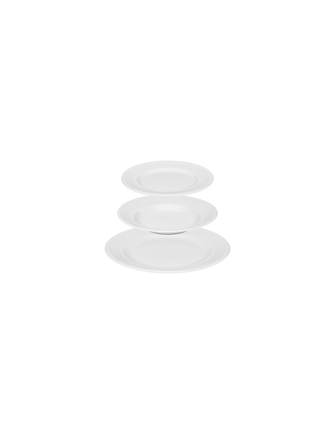 Set di piatti 18 pezzi Perle porcellana bianca | shopincasa.it