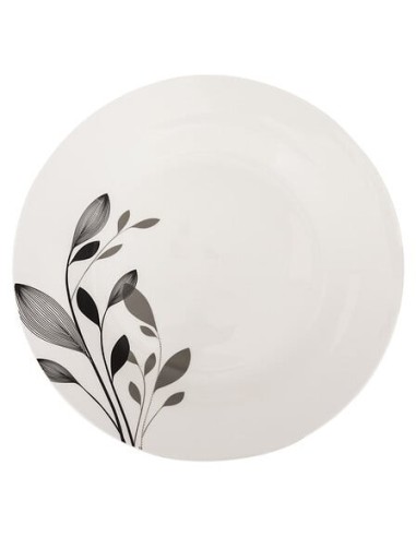 Set di piatti 18 pezzi Lila porcellana bianco e nero | shopincasa.it