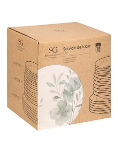 Set di piatti 18 pezzi Lily porcellana bianca | shopincasa.it