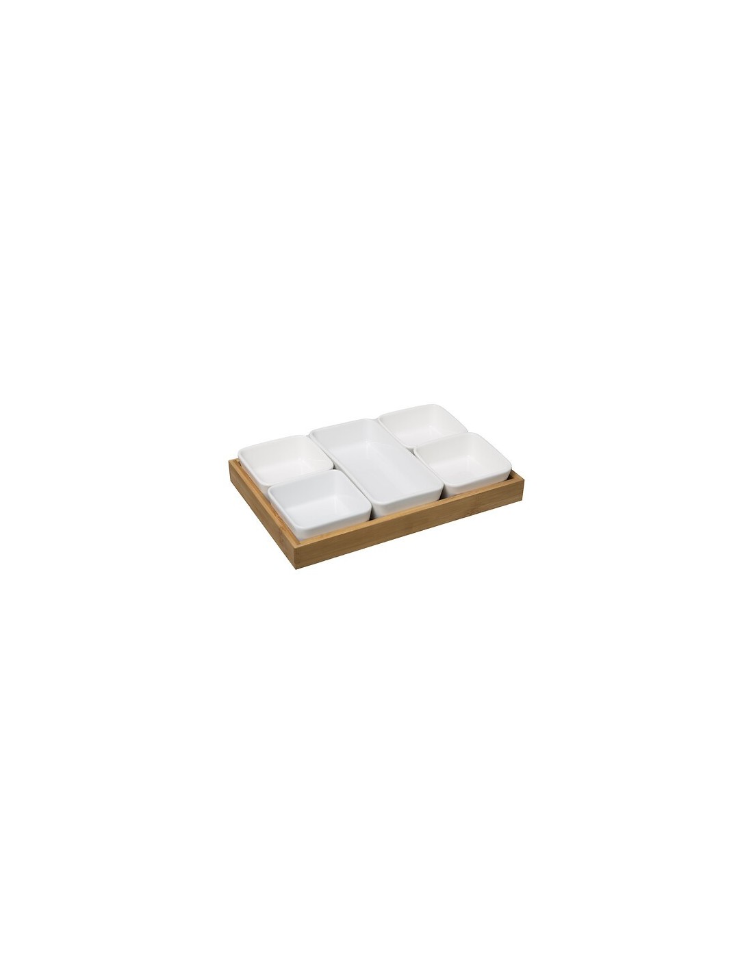 Set aperitivo 6 pezzi bambù bianco | shopincasa.it