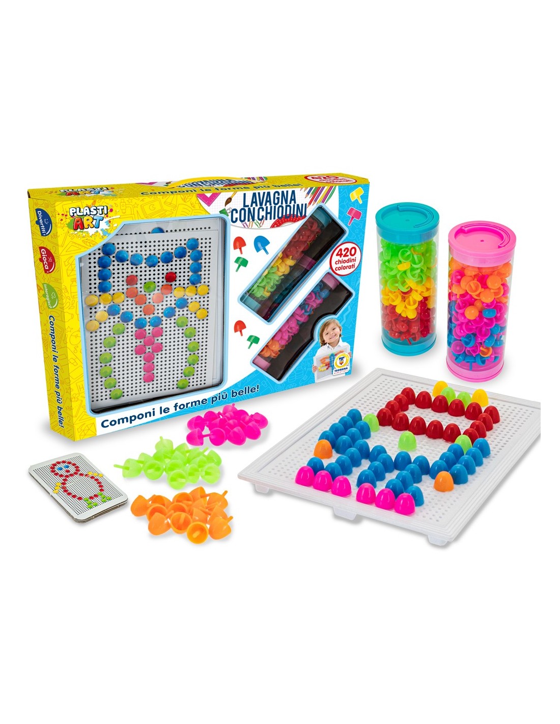 PLASTIART LAVAGNA CON CHIODINI 420PZ | Shop in Casa